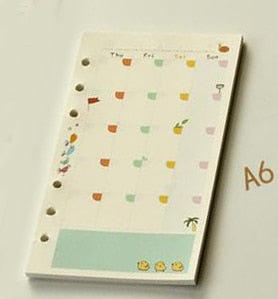 Kawaii Filofax Planner Filler Paper Refills