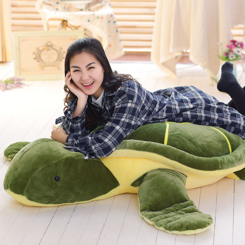 Plush stuffed turtle figurine large popular pillow cushion