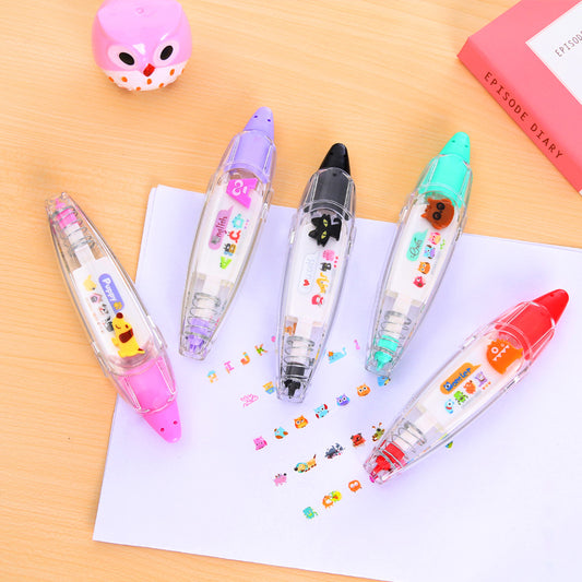 Kawaii Animals Press Type Masking Tape Sticker Pen