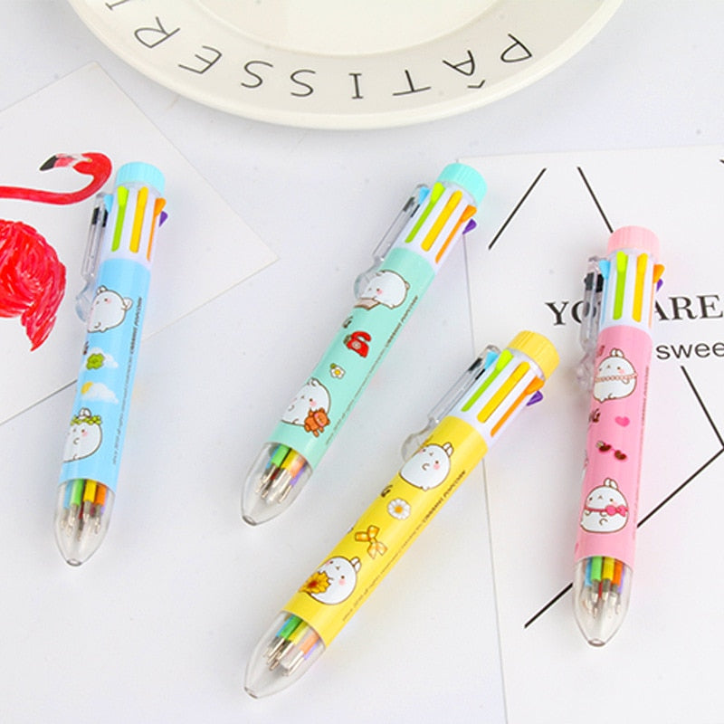 Molang Pet 8 Colors Chunky Ballpoint Pen