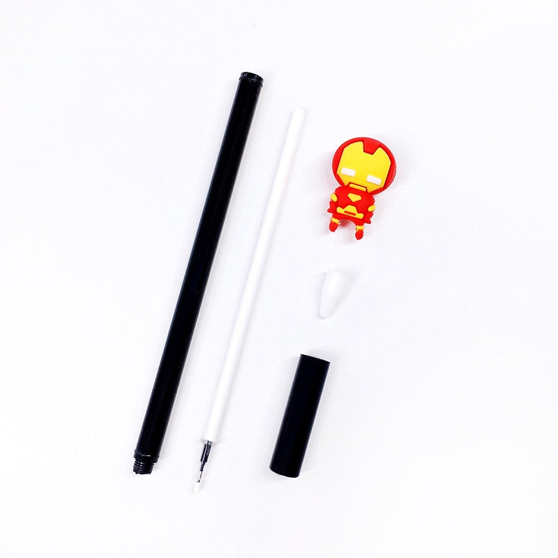 Cute Marvel Characters & Batman Gel Pens (4pcs)