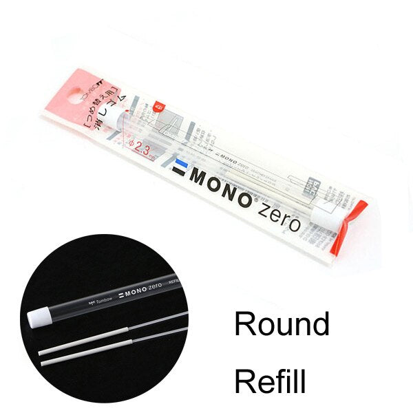MONO Zero Eraser - Silver Round, Mechanical Eraser