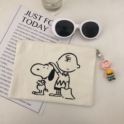 Snoopy Canvas Pencil Case Cosmetic Bag