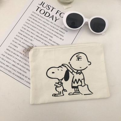 Snoopy Canvas Pencil Case Cosmetic Bag