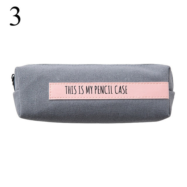 Stylish Canvas Back To School Pencil Case