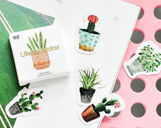 Succulent Plant Paper Stickers