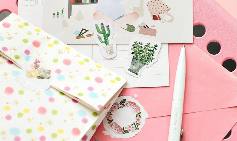 Succulent Plant Paper Stickers